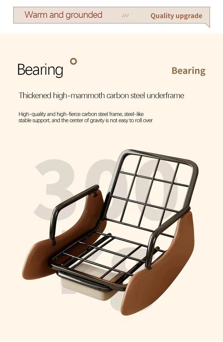 Modern Tech-Fabric Rocking Lounge Chair with Footrest