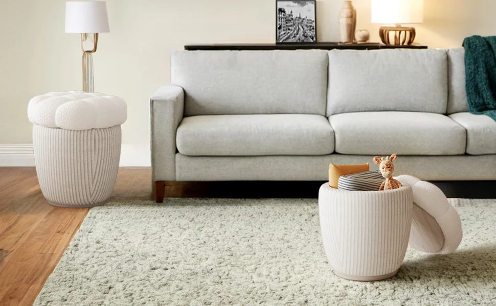 Cloud Cashmere Cake Storage Ottoman