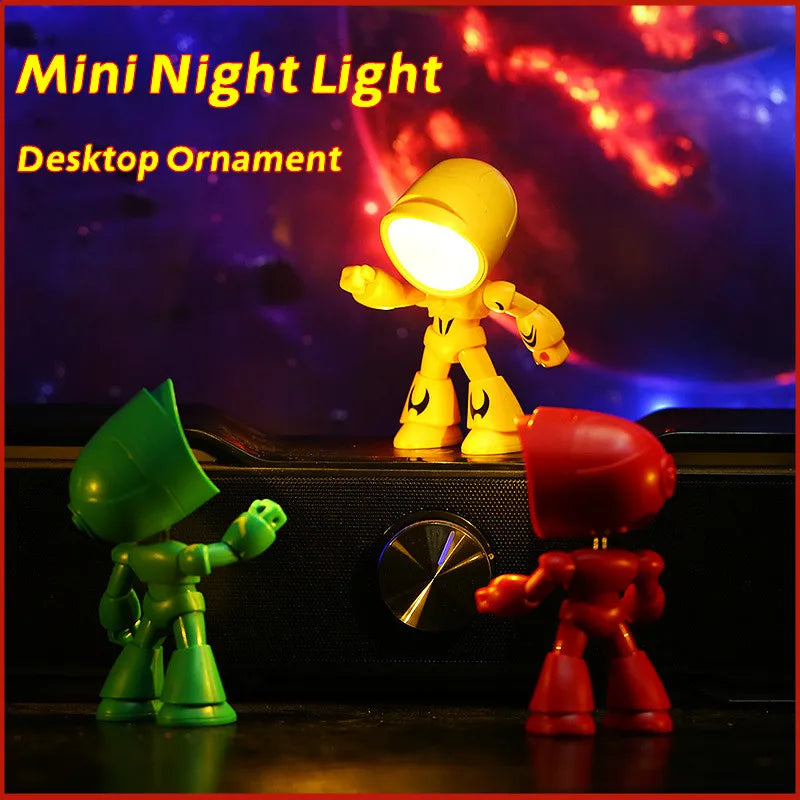 Mini LED Hero Night Light – Cute Cartoon Police Desk Lamp for Kids' Bedrooms & Holiday Gifts