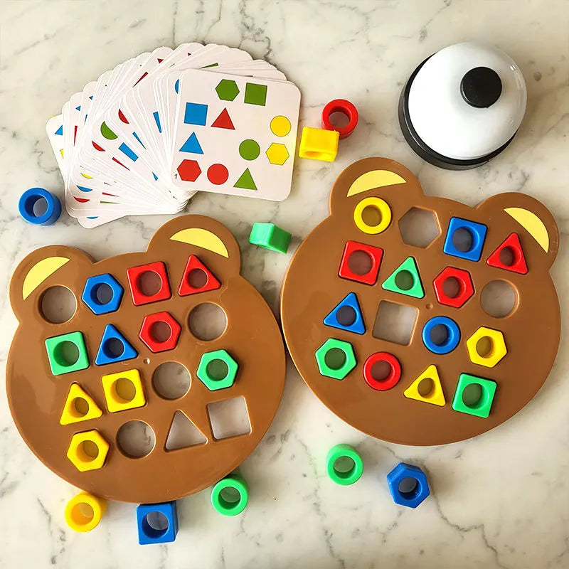 Color & Shape Matching Puzzle – Early Learning Board Game for Kids