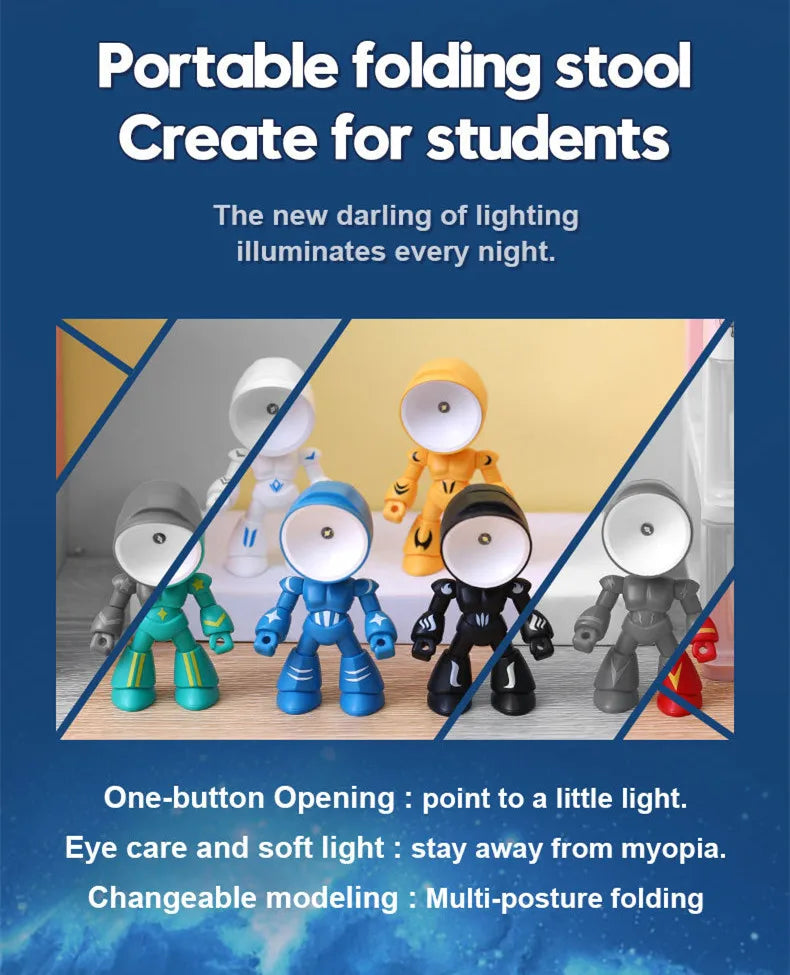 Mini LED Hero Night Light – Cute Cartoon Police Desk Lamp for Kids' Bedrooms & Holiday Gifts