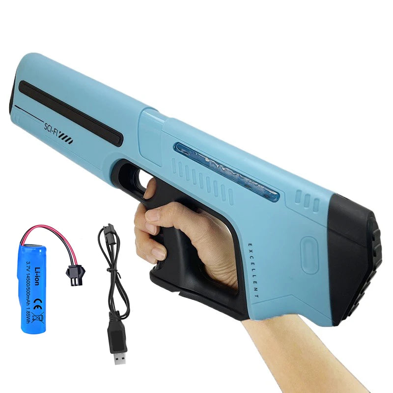 Powerful Electric Water Gun – Automatic High-Pressure Squirt Blaster for Summer Fun, Beach & Outdoor Play for Kids & Adults