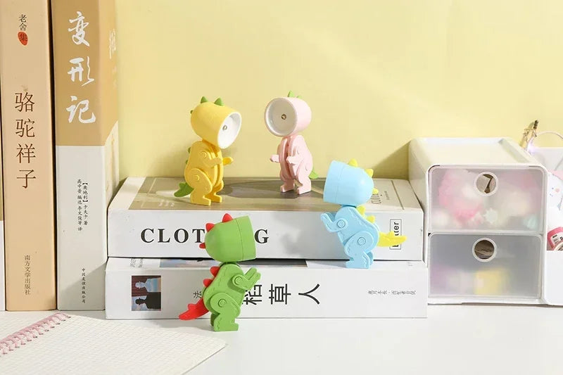 Mini Magnetic Dinosaur Night Light – Folding LED Bedside Lamp & Kids' Room Ornament