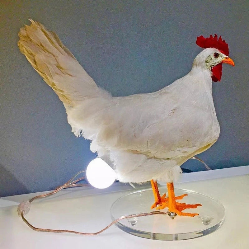 Funny Chicken Night Light – Decorative LED Resin Table Lamp for Bedroom, Party & Easter Decor