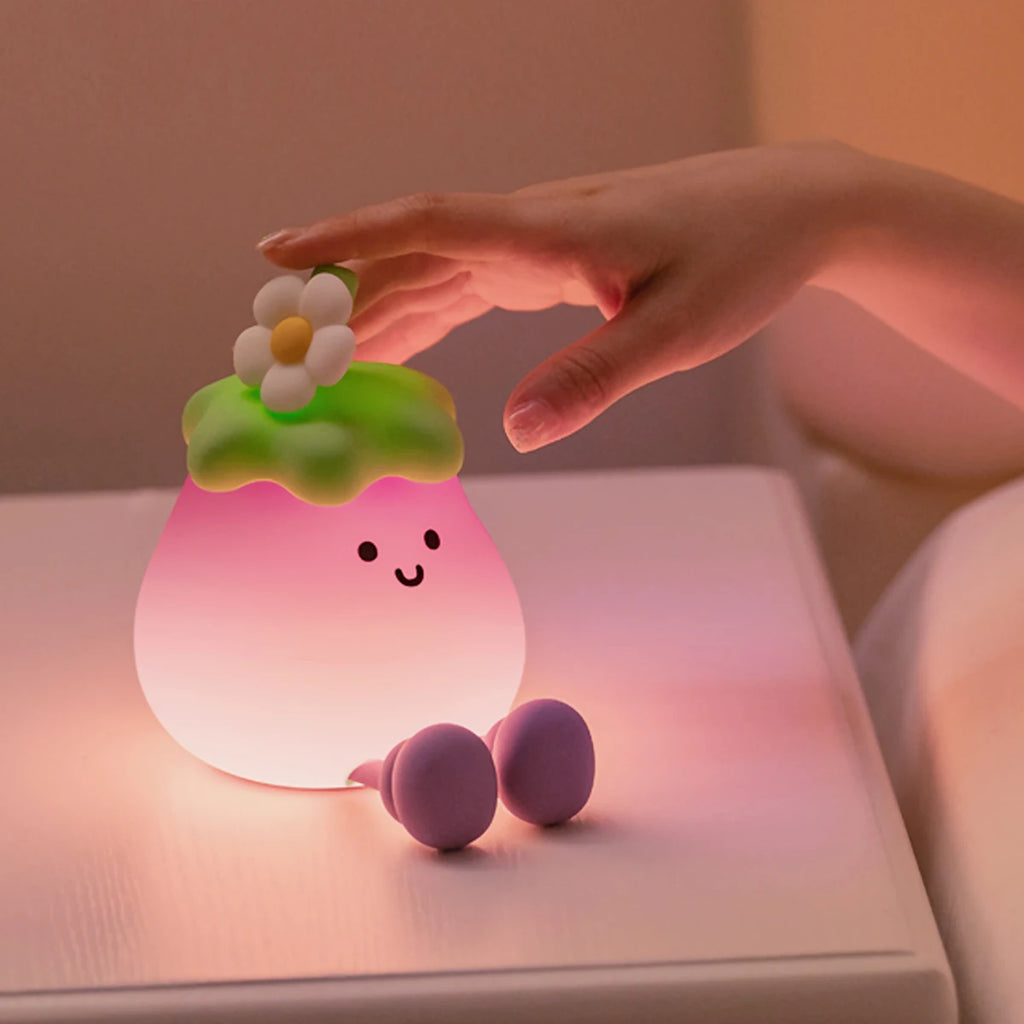 Cute Animal Silicone Night Light – Panda, Capybara, Axolotl, Mushroom & More | USB Rechargeable