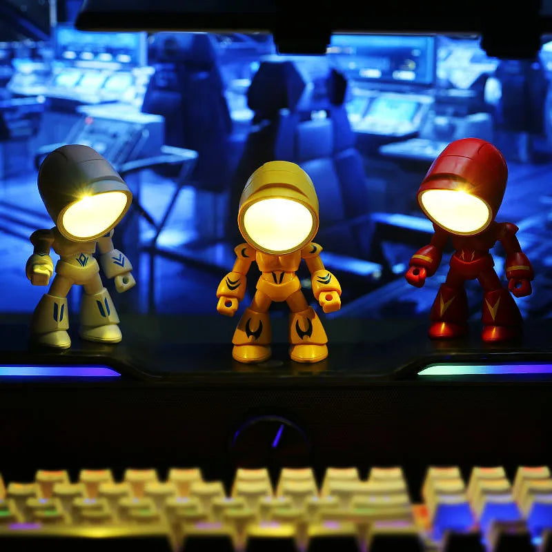 Mini LED Hero Night Light – Cute Cartoon Police Desk Lamp for Kids' Bedrooms & Holiday Gifts
